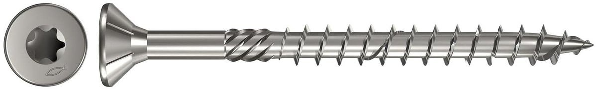 Spaanplaatschroeven - Verzinkte schroeven - Houtverbindingen buiten - Gedeeltelijke schroefdraad - 6 x 100 mm - Geel verzinkt