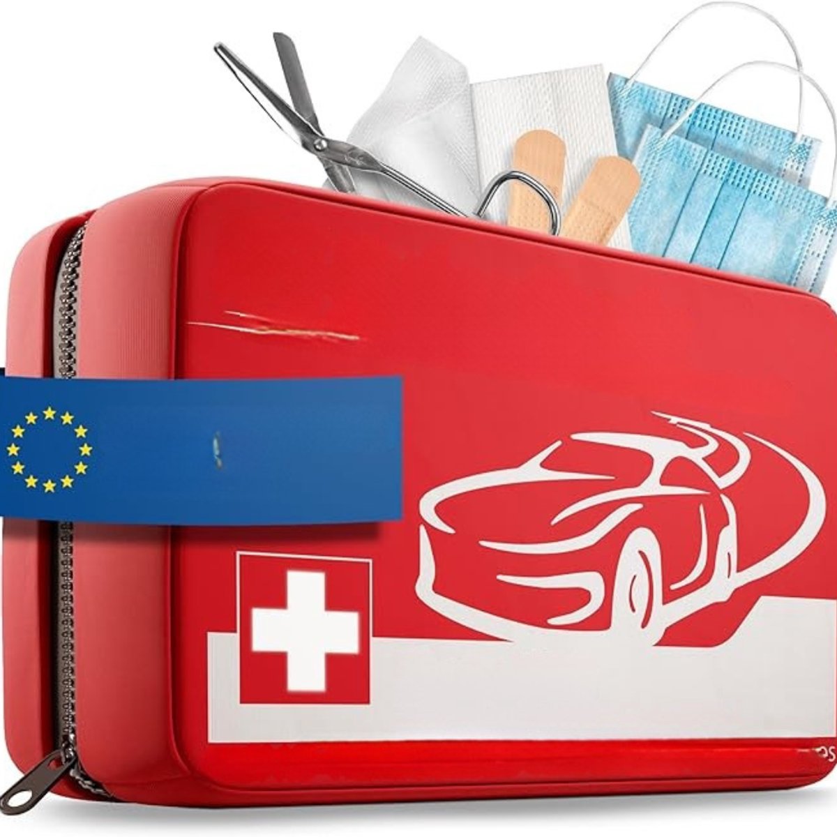 Quvo® Ehbo Reisset - Reisset - EHBO - Set 43 Stuks - Rood - 25cm x 15cm x 8cm