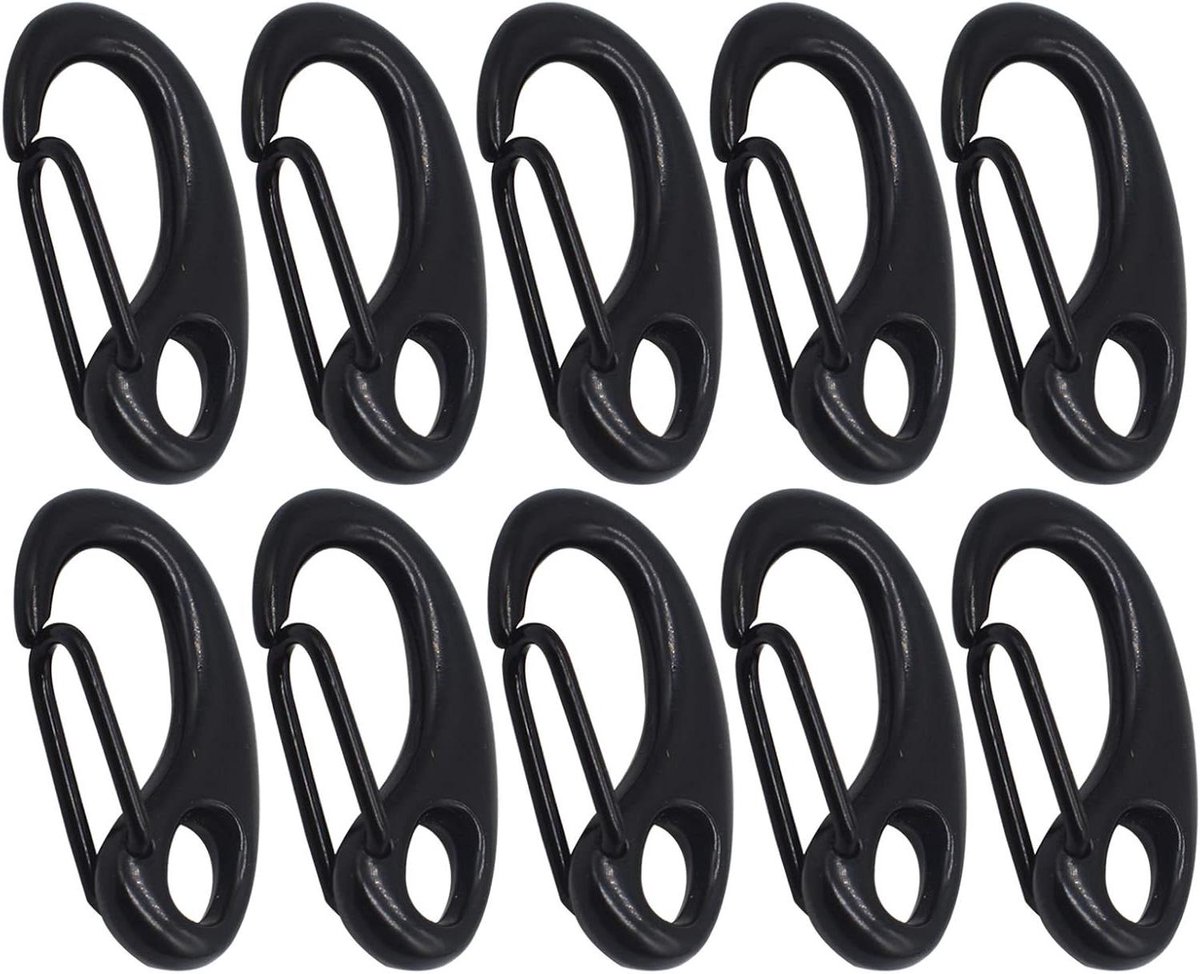 10 STKS Metalen Kleine Snap Haak Clips met Mini Vaste Ooggat Ei Vorm Lente Haak Sluitingen Karabijnhaken Quick Link Sleutelhanger Gespen voor Pet Clips Id Tag Houder