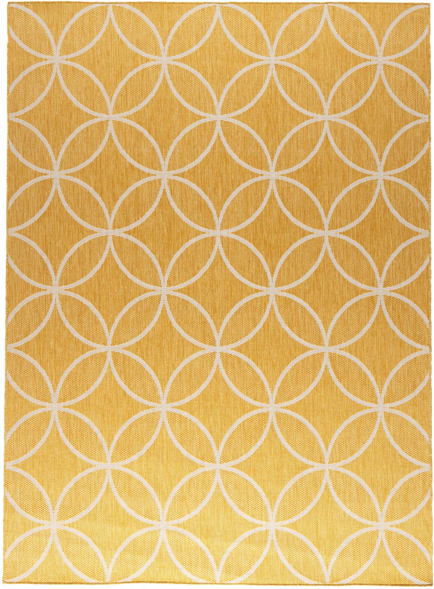 FRAAI Geometrisch buitenkleed - Faro Ripple Geel - 200x290cm