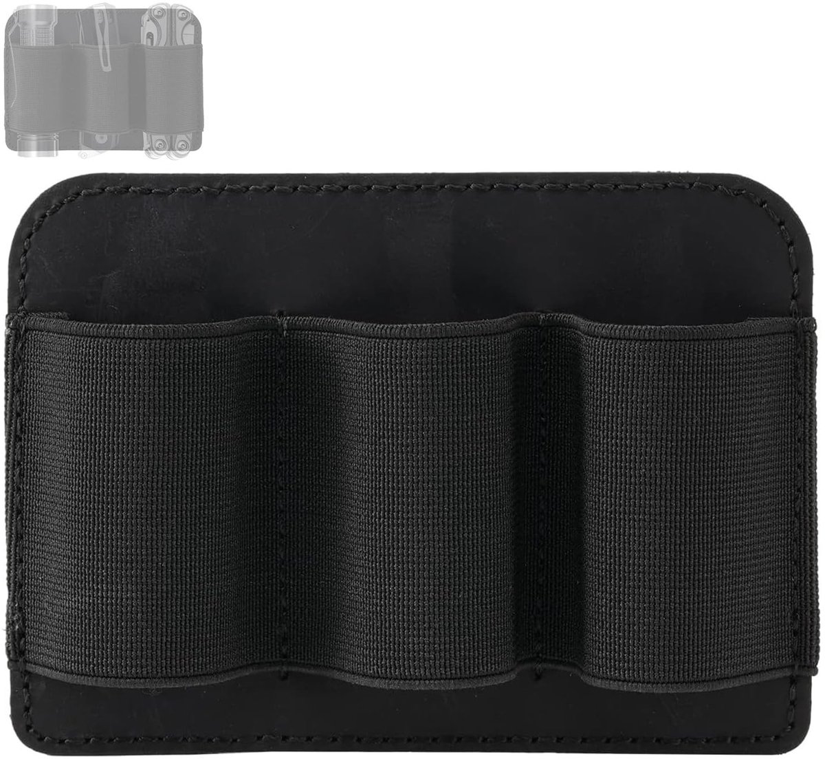 Dailygoods - Klittenbandtas - Multifunctionele tas - 3 elastische zakken - Duurzaam en lichtgewicht - Geschikt voor zaklampen en moersleutels - Co...
