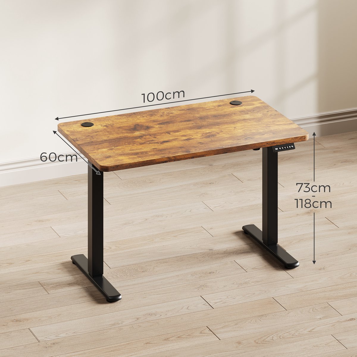 Devoko Zit-Sta Bureau 100x60 cm - Bruin thumbnail 2