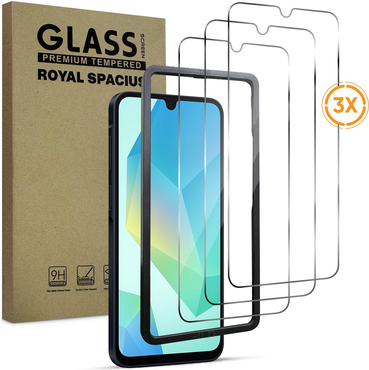 3 Stuks Screenprotector geschikt voor Samsung Galaxy S26 Plus - Met Uitlijn tool - Gehard Beschermglas - Tempered Glass Screen Cover