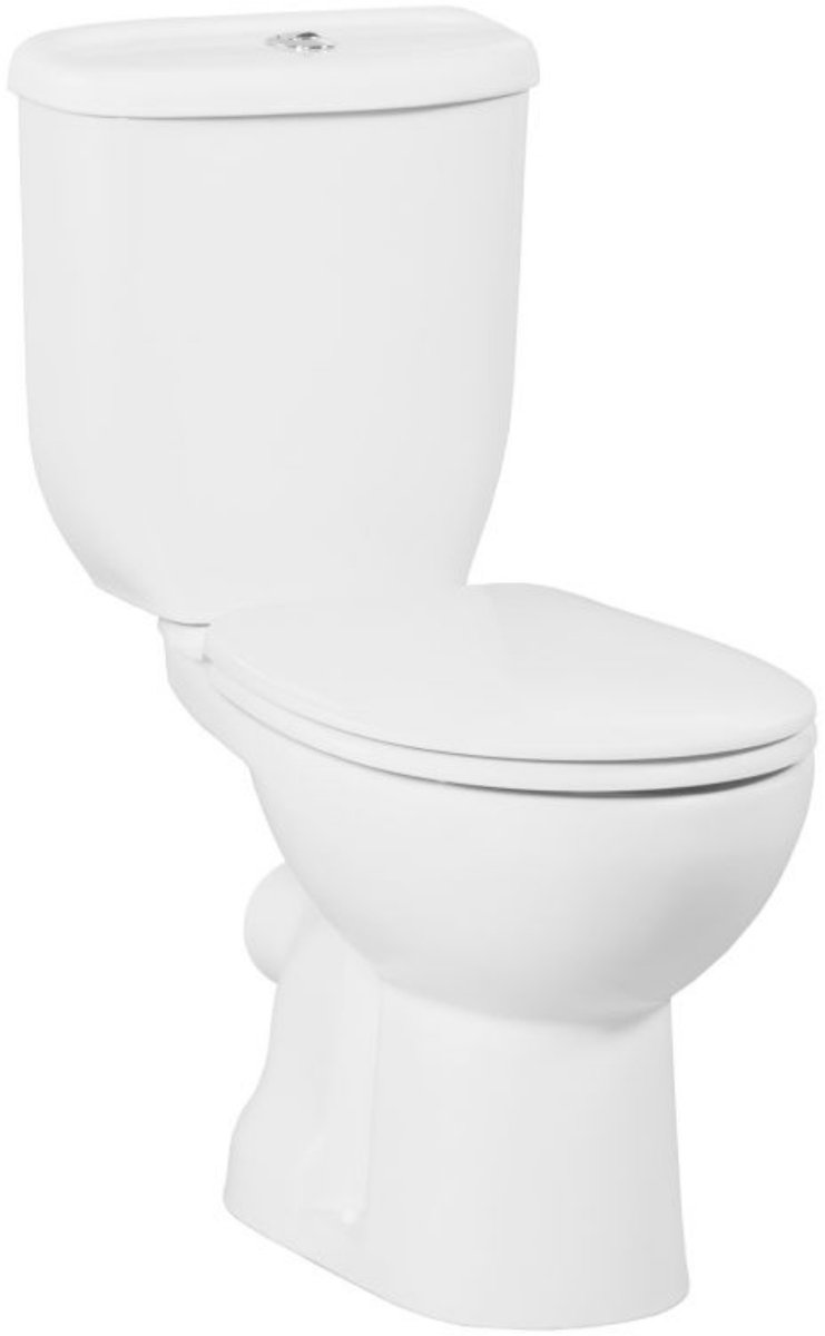 Creavit Sedef P-Trap Duoblok Toiletpot Met RVS Sproeier (Bidet) Wit ( niet compleet enkel onder pot )