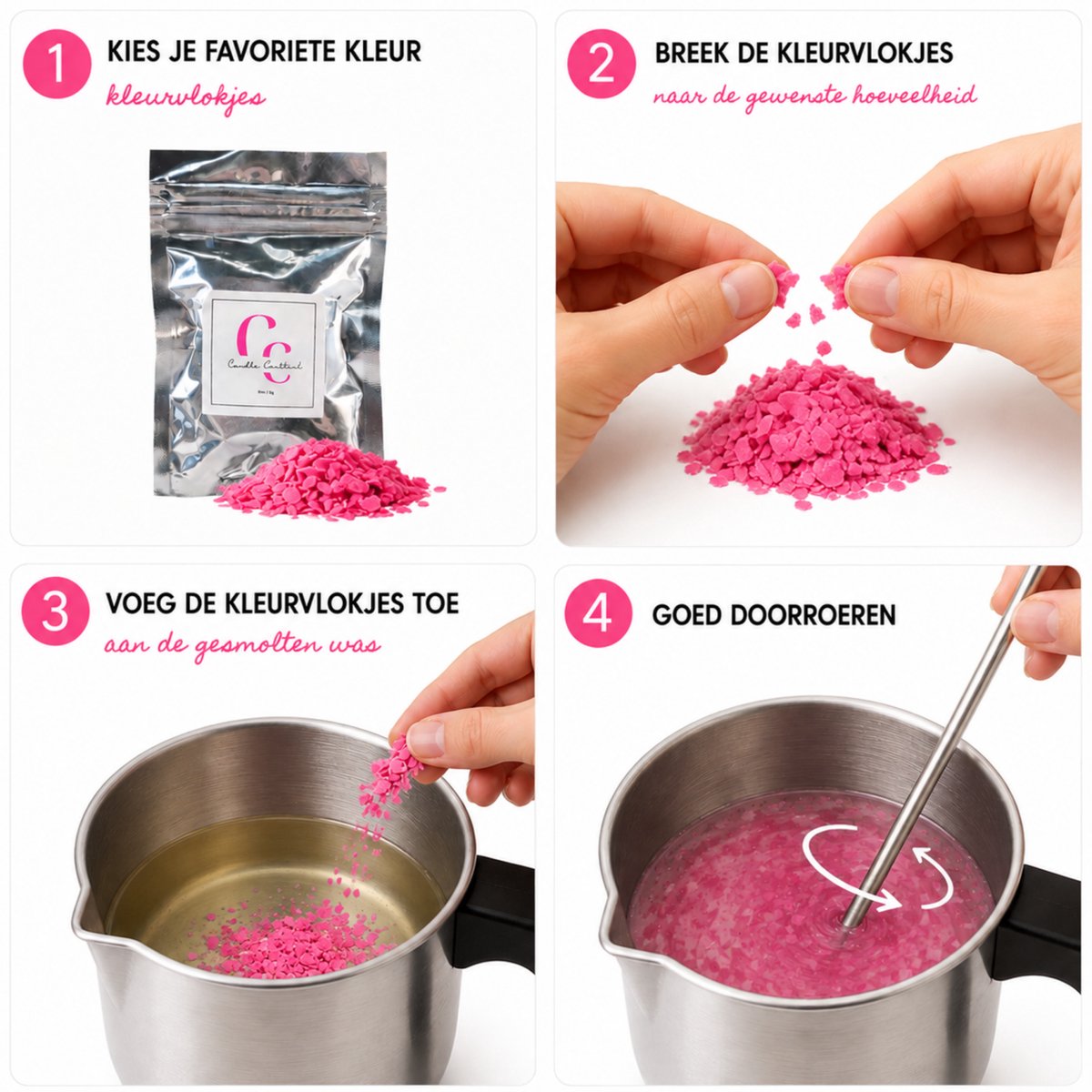 Candle Cocktail Kleurvlokjes Multipack – 16 Stuks Kaarsen Kleurstof voor DIY Kaarsen Maken