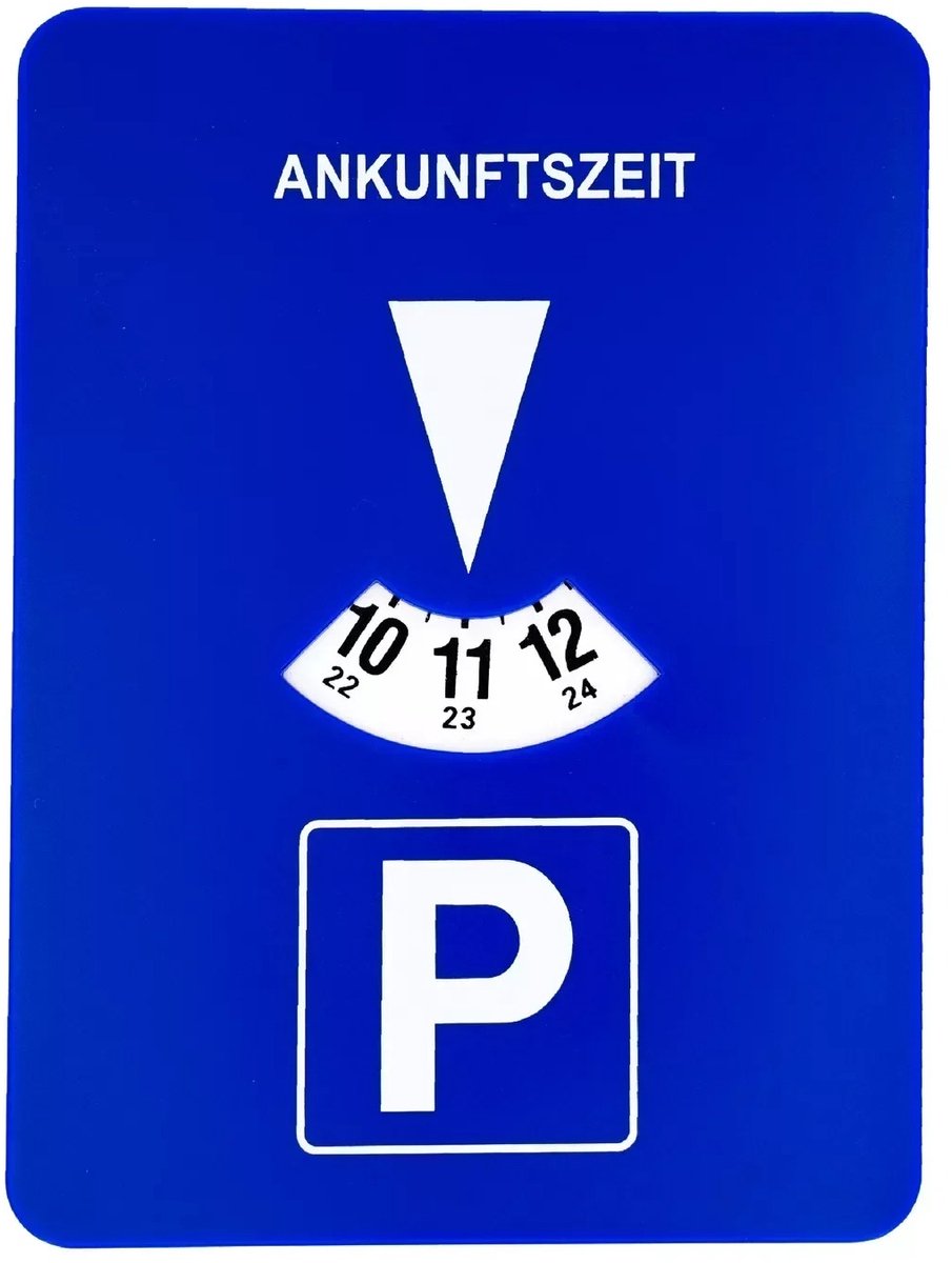 NordHaus Parkeerschijf - Digitale Parkeertimer - 4-Talen Versie - Automatische Tijdweergave - 2 Stuks Blauw