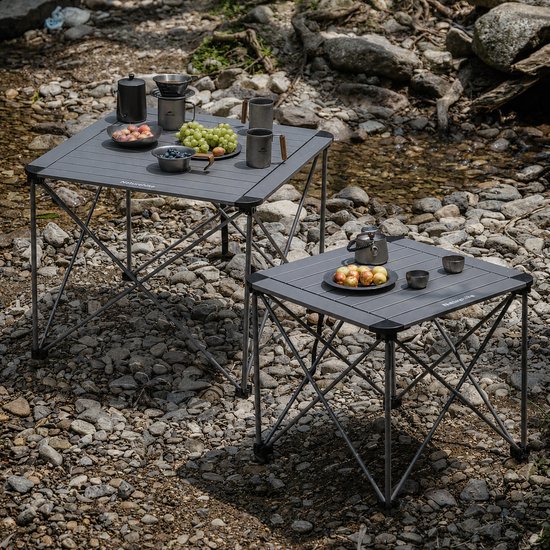 Naturehike Yamami L03 Opvouwbare Campingtafel - 7075 Aluminiumlegering - Lichtgewicht Outdoor Tafel - 52.5x52.5x42cm - Grijs - Medium van Naturehike — afbeelding 5