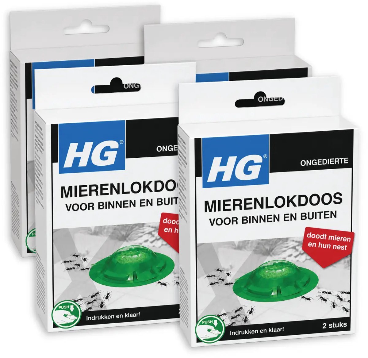 HG Mierenlokdoos 2 stuks per verpakking - Voordeelverpakking - 4 stuks - Mierenplaag - Mierenwereld