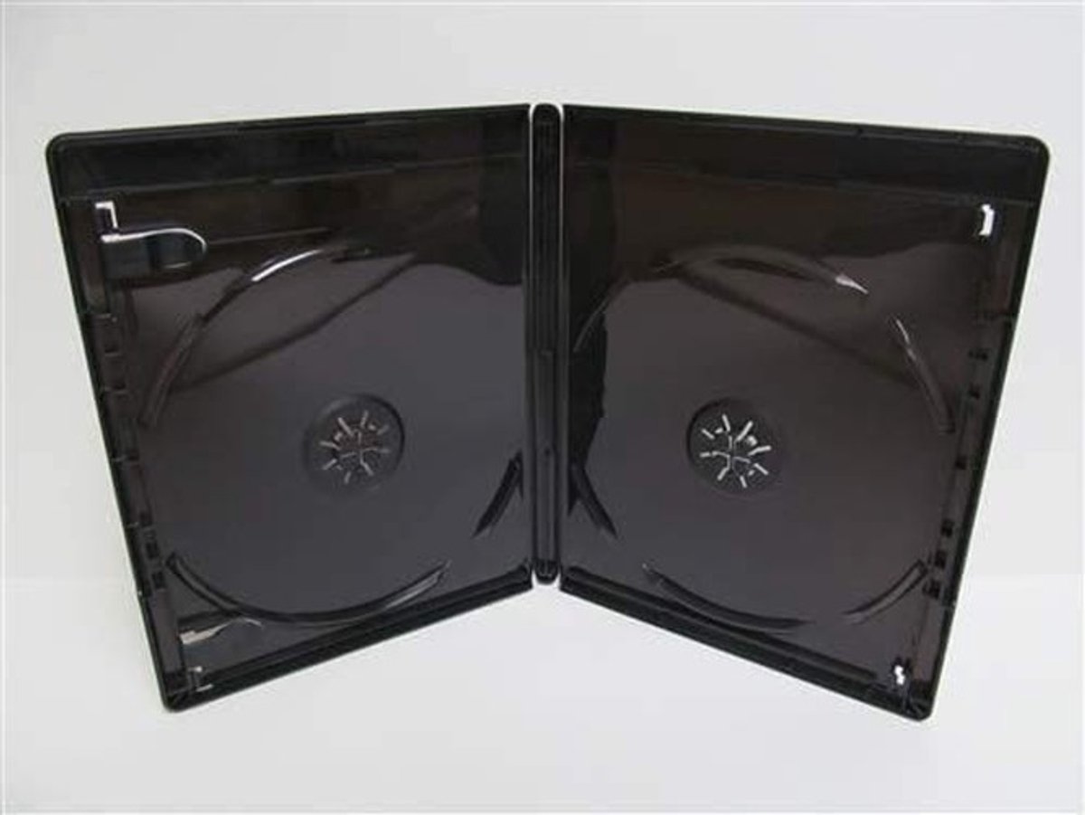 Viva Elite Double Disc Black DVD Case - 10 Stuks - Professionele DVD Verpakking