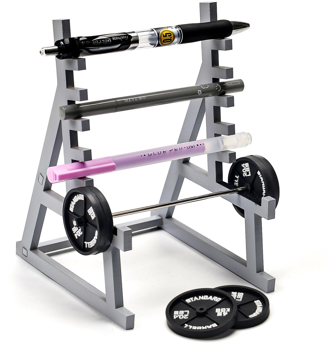 Dailygoods - Squat Rack Penhouder - Multifunctionele Pennenhouder - Uniek Desk Ornament - Mini Squat Rack - Voor Fitness Liefhebbers - 16,25 x 10,8 x
