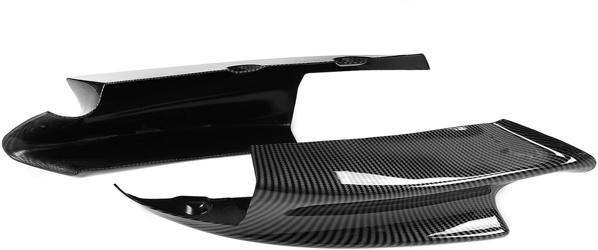 Dailygoods - E90 Splitter - Voorbumper Spoiler Lip - Glanzend Zwart - Carbon Fiber Look - Bumper Deflector - Geschikt voor E90 E92 - Model 2007-2012