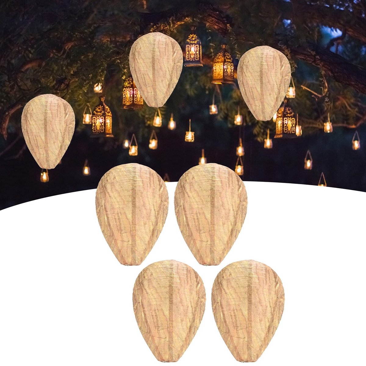 Elzusha - Chinese Lantaarns - Papieren Lantaarns - Feestdecoraties - Decoratieve Lampen - Geschikt voor Bruiloften - 4 Stuks