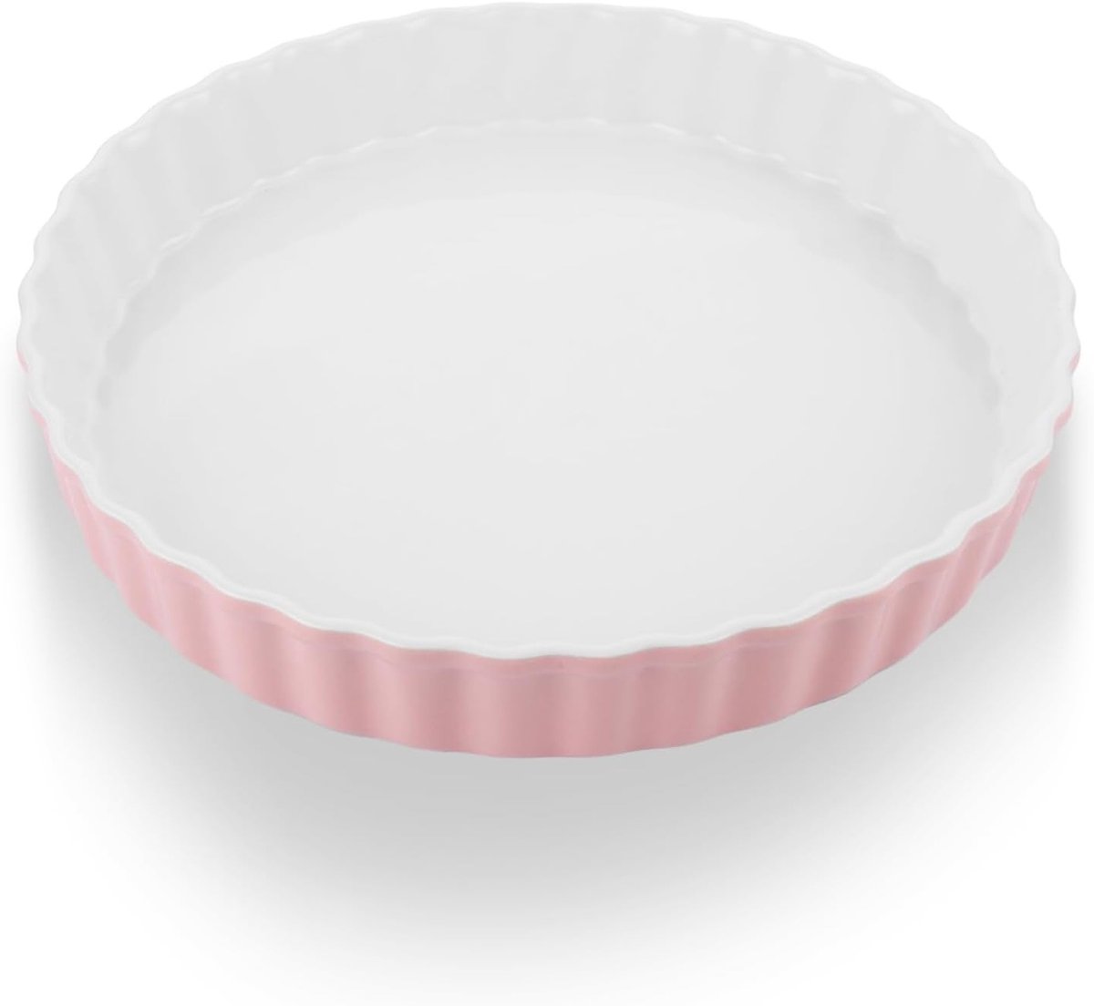 Ronde Quiche Schotel van Keramiek, 26 cm, Ideaal voor Taarten en Casseroles, Roze Kleur