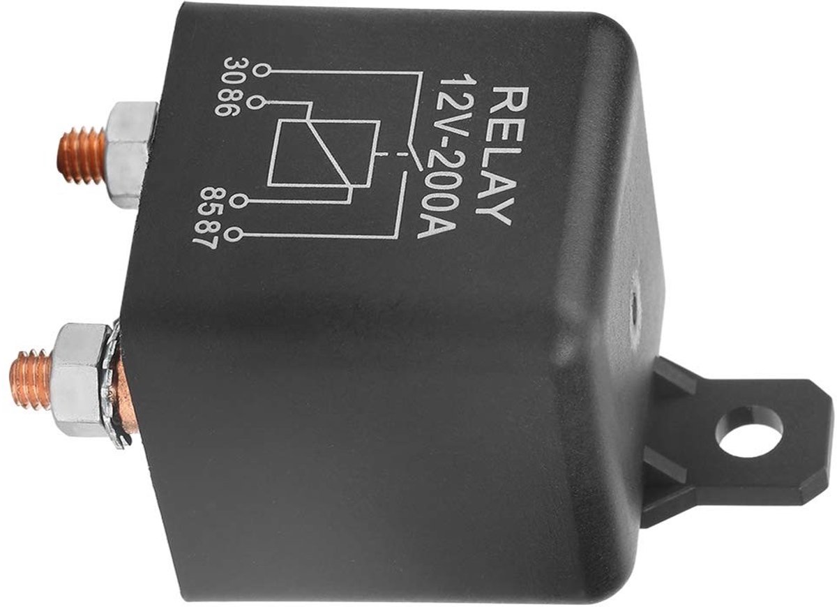 Dailygoods - Starter Relay - 12V 4-Pins 200A - Robuuste Schakelaar voor Auto - Hoogwaardige Kwaliteit - Auto Onderdelen - Betrouwbaarheid - Geschikt v