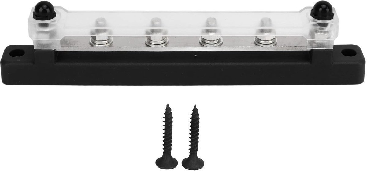 Dailygoods - Power Distribution Block 150A - Betrouwbare stroomverdeling - Zwart - Voor auto en boot - Ideaal voor installatie - Capaciteit tot 150A -