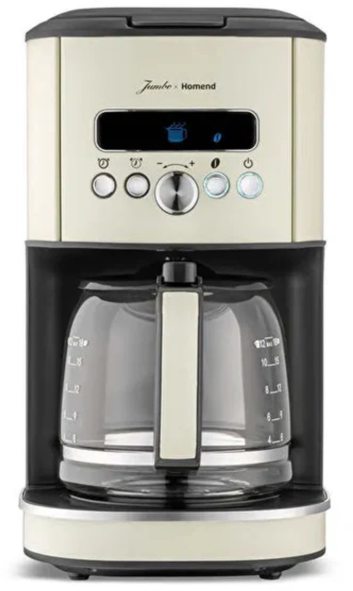 Homend x Jumbo Vintage - Coffeebreak 5026H - Filterkoffiemachine – Programmeerbaar – 12 Kopjes – 1035W