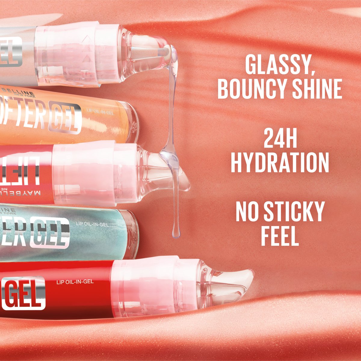 Maybelline New York Lifter Gel 05 Melon-ade -Lipgloss - Volle lippen met een intense glans - Met hydraterende, voedende oliën - 6,6ml — cadeau in Verzorging - foto 4