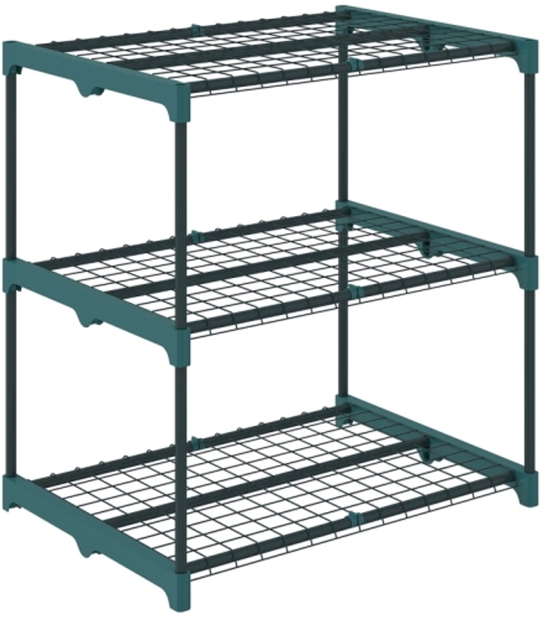 Drielaags tuinrek - Tuinplank - Opbergrek - Plantenstandaard - Stalen plantenstandaard - 6