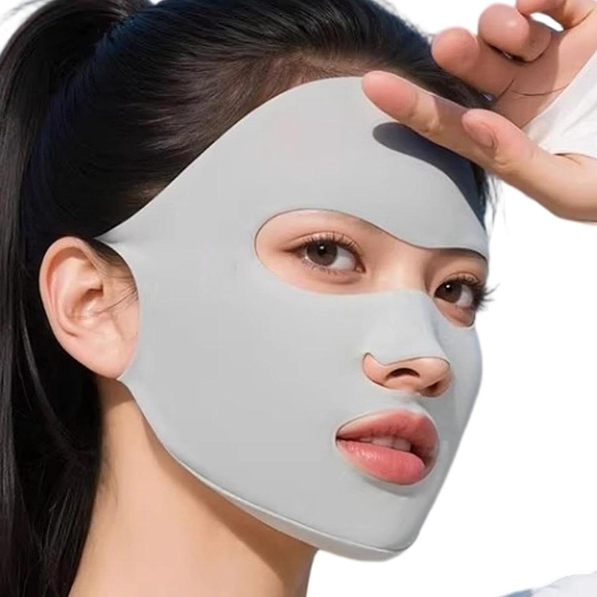 Gezichtsmasker Zon - Herbruikbare Bedekking - Bescherming Buiten - Ademende Stof - 27 x 10 cm - Zwart