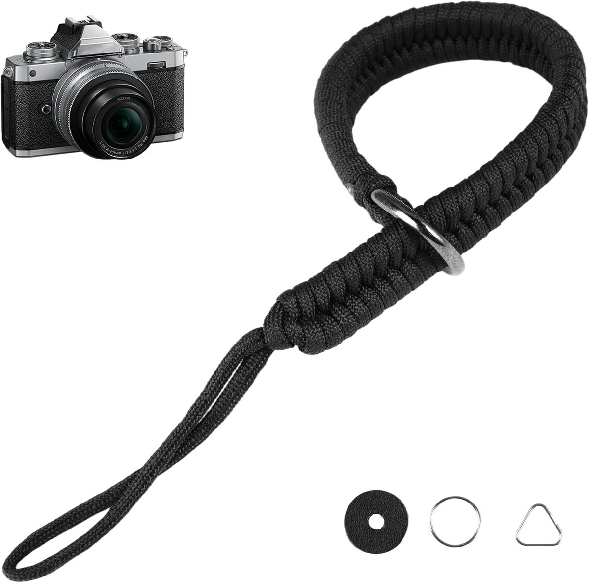 Camera Hand Strap met Snelle Ontgrendeling en Paracord Touw, Geschikt voor Canon, Sony, Nikon en Leica Camera's, Ideaal voor Fotografie en Videografie