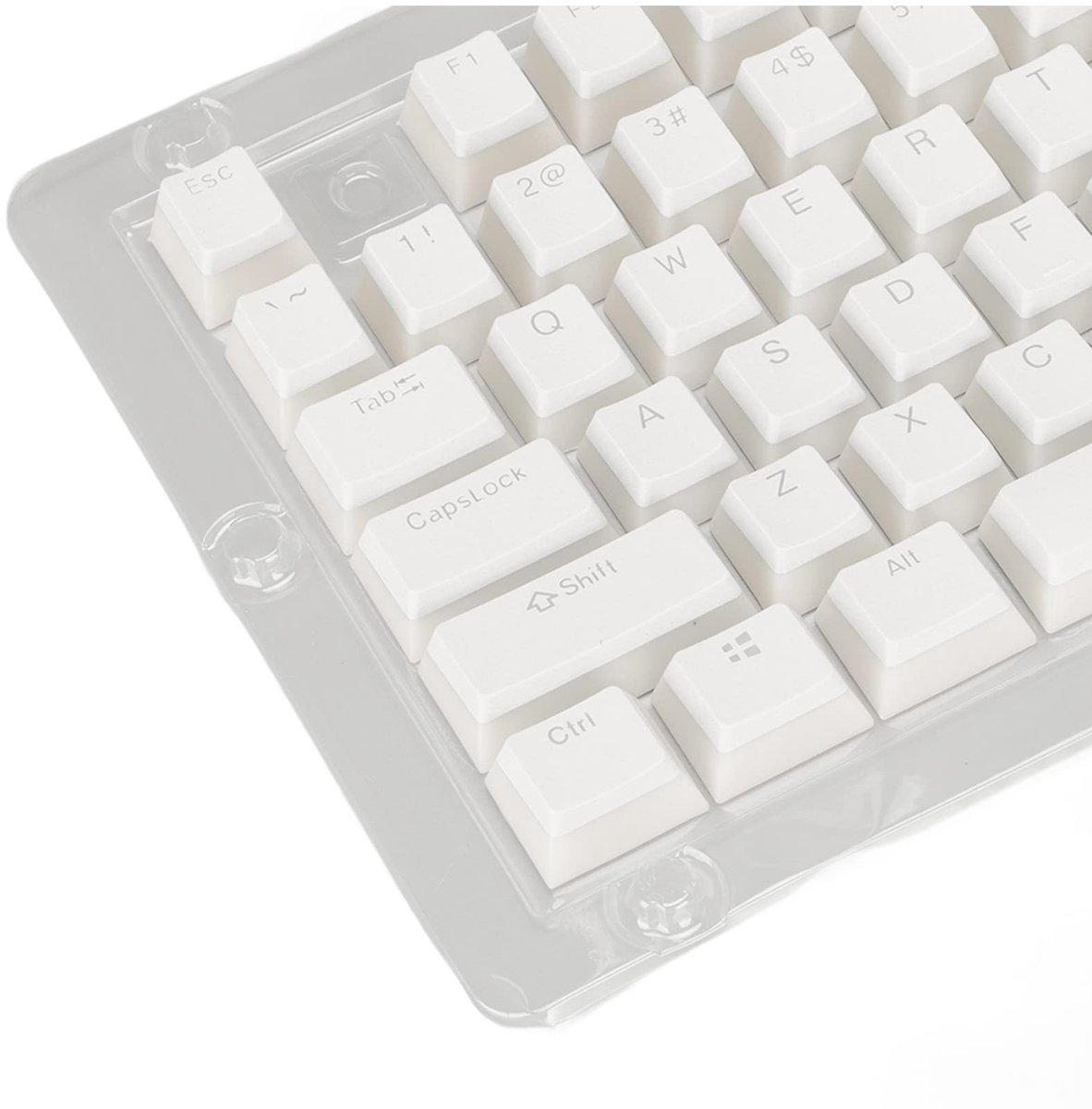Jhubersproducts - 108 Toetsen Keycaps - Pudding Dubbellaags - Universeel - Wit - Toetsenbord Accessoire - Geschikt voor Mechanisch Toetsenbord