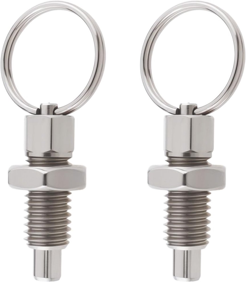 Jhubersproducts - Veerontstopper M10 - Roestvrij Staal - Duurzaam en Corrosiebestendig - Zilver - Korte Handmatig Intrekbare Ontstopper - Perfect voor