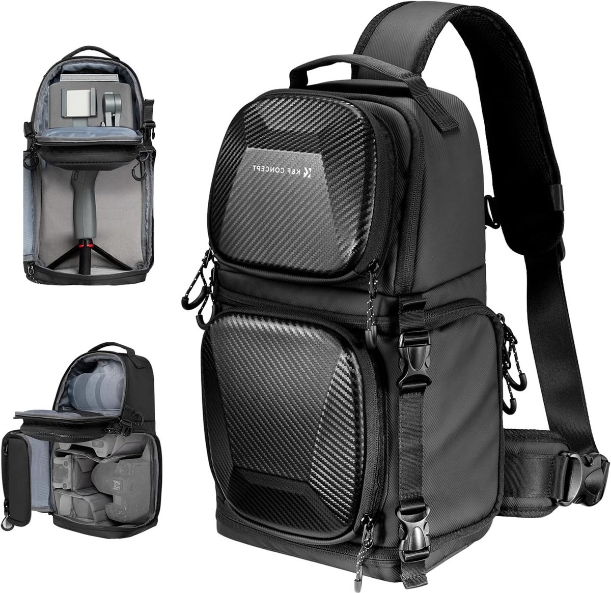 Lichte en waterdichte cameratas met schouderriem voor snelle toegang en optimale bescherming voor Canon, Nikon, Sony en DJI Mavic drones