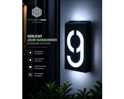FS Fusion Pack LED Solar Huisnummer Verlichting - Decoratieve Tuin- en Gevelverlichting Huisnummer bord