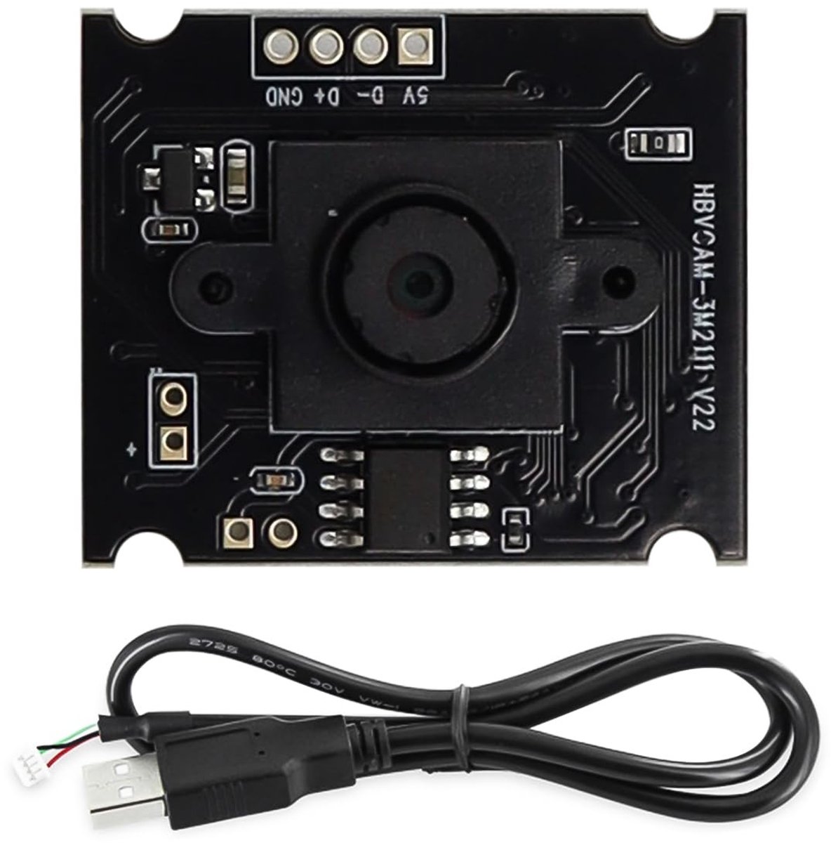 Dailygoods - USB Camera Module - 64° Groothoek - Duidelijk Beeld - USB 2.0 - OV3660 Chip - Geschikt voor Windows en Linux - 2048 x 1536
