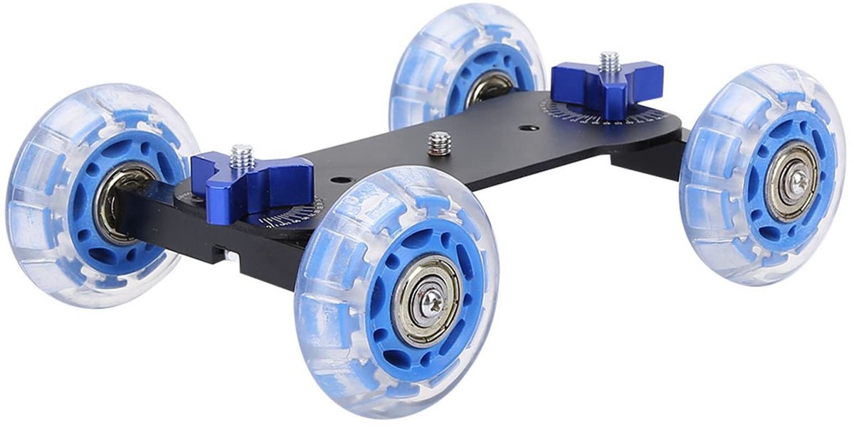 Elzusha - Camera Dolly Schaatser - Minicamera Dolly Roller - 10 Kg Belasting - Camera Slider - Bewegingscamerastandaard - Geschikt voor video
