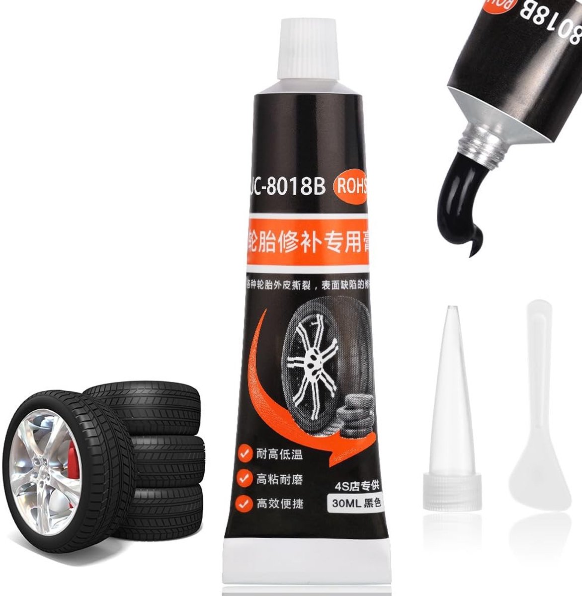 Dailygoods - Bandenreparatie Lijm - Snelle Herstel van Cracks - Geschikt voor Autotires - 30 ml - Effectieve Reparatie - Kwaliteitsproduct - Eenvoudig