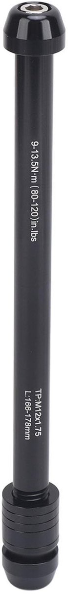 Elzusha - Fietstrainer Thru-Axle - Aluminium Universele Adapter - M12xP1.75 - Geschikt voor Fietsen - Lichtgewicht en Sterk - Zwart