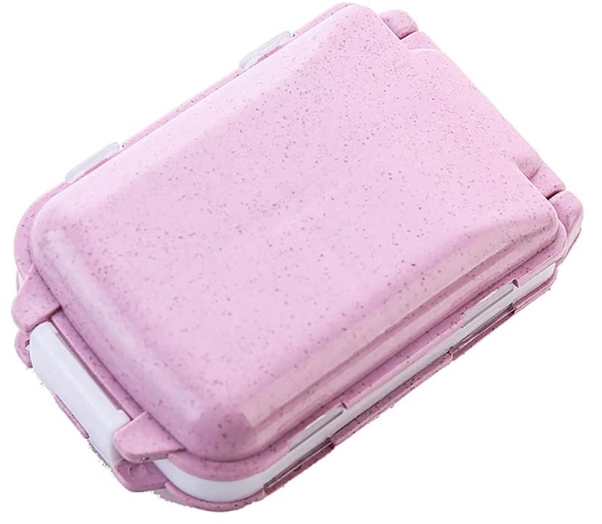 Elzusha - Pillendoos - Reismedicijnorganisator - Vochtbestendig - Roze - Draagbaar - Geschikt voor pillen en kleine spullen - Mini-formaat