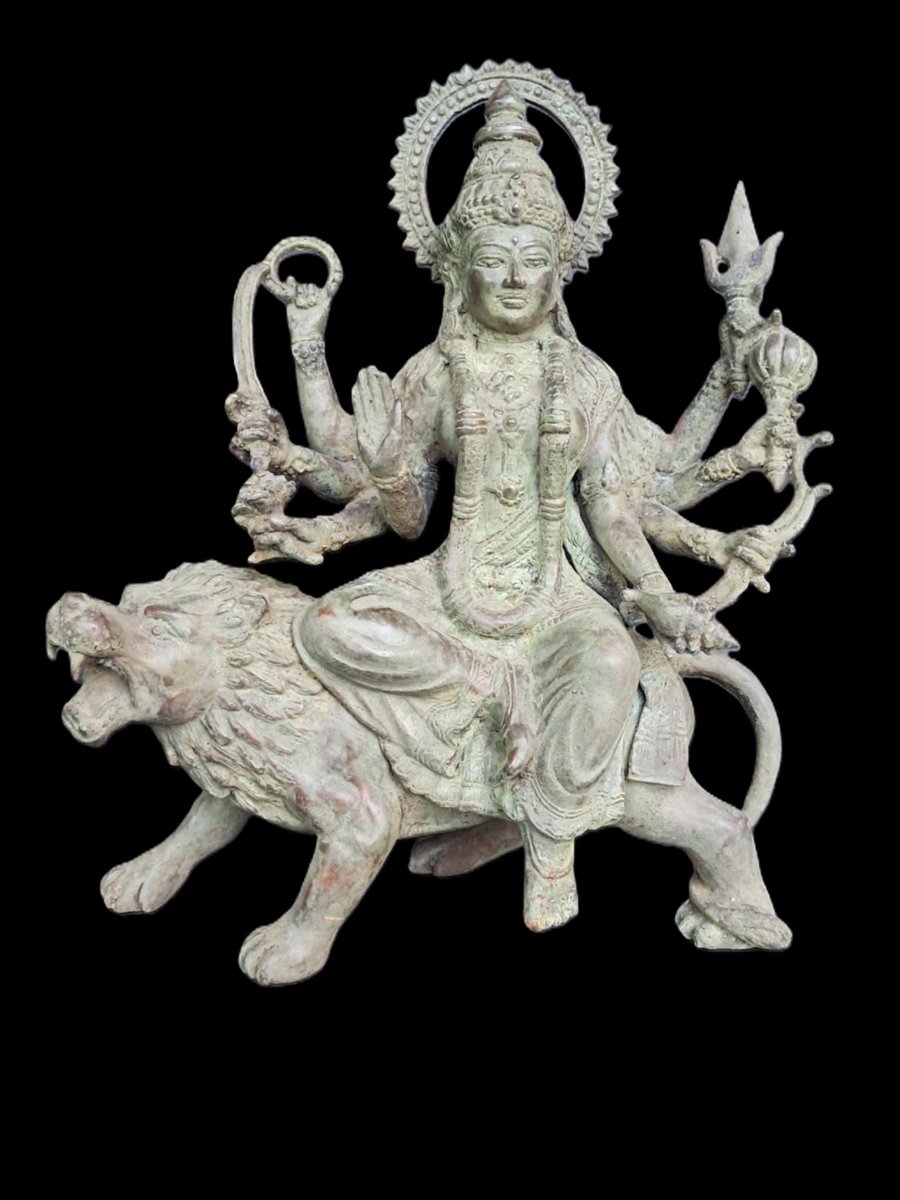 statue de Durga,kali en bronze/Inde/Asie