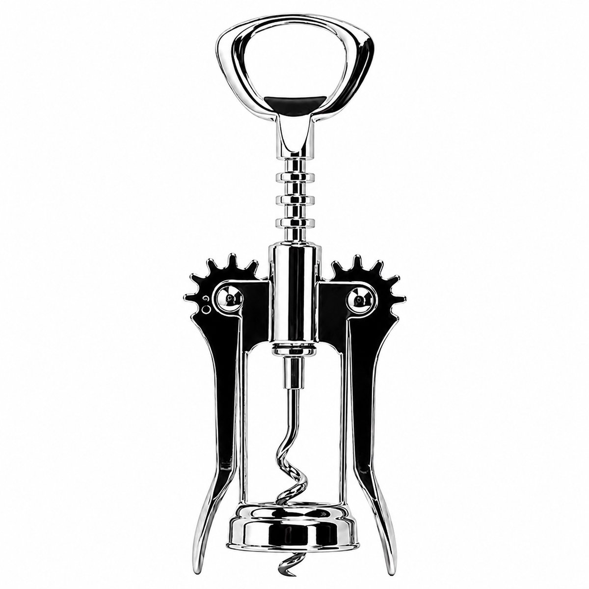 Kurkentrekker RVS – Premium Wijnopener Vleugelmodel – Klassieke Kurk Opener voor Wijnflessen – Zilver