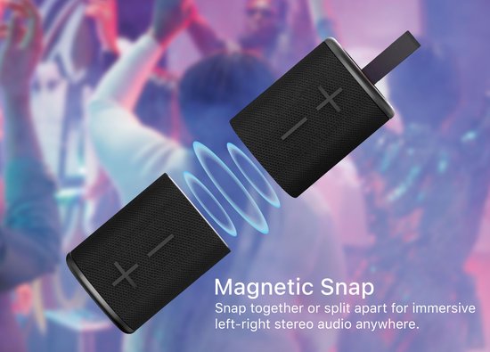 Musthavz 2-in-1 True Wireless Stereo Bluetooth 5.3 Speaker - 2x10W Draadloze Muziekbox - IPX5 Waterbestendig - 2.000 mAh Batterij - Zwart van Merkloos — afbeelding 3
