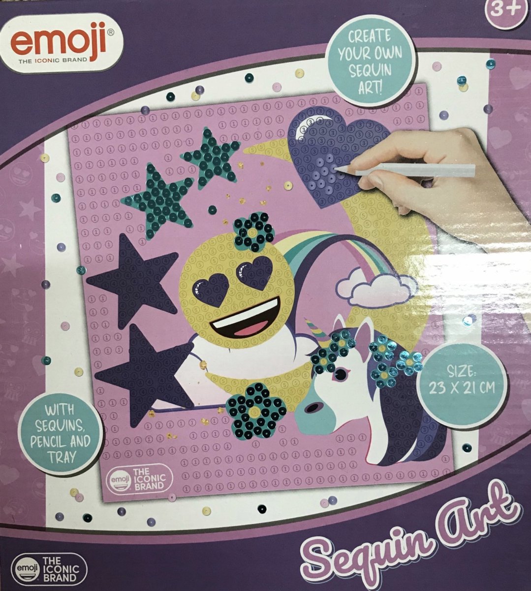 Emoji Sequin Art knutselset