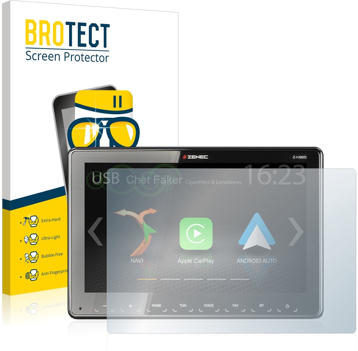 Screenprotector voor Zenec Z-N965 Beschermglas transparant