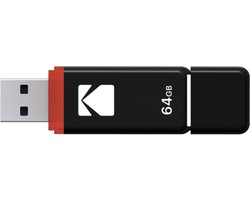 Kodak II Classic K102 Series - Flash Drive 64 GB - USB Stick 2.0 - Beschermdop - Zwart