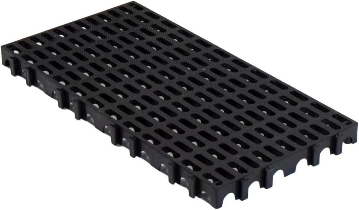 Drainage Vloermat - Garage Tegels - Droog Houden - Zelf Vergrendelend - 80x40cm - Zwart