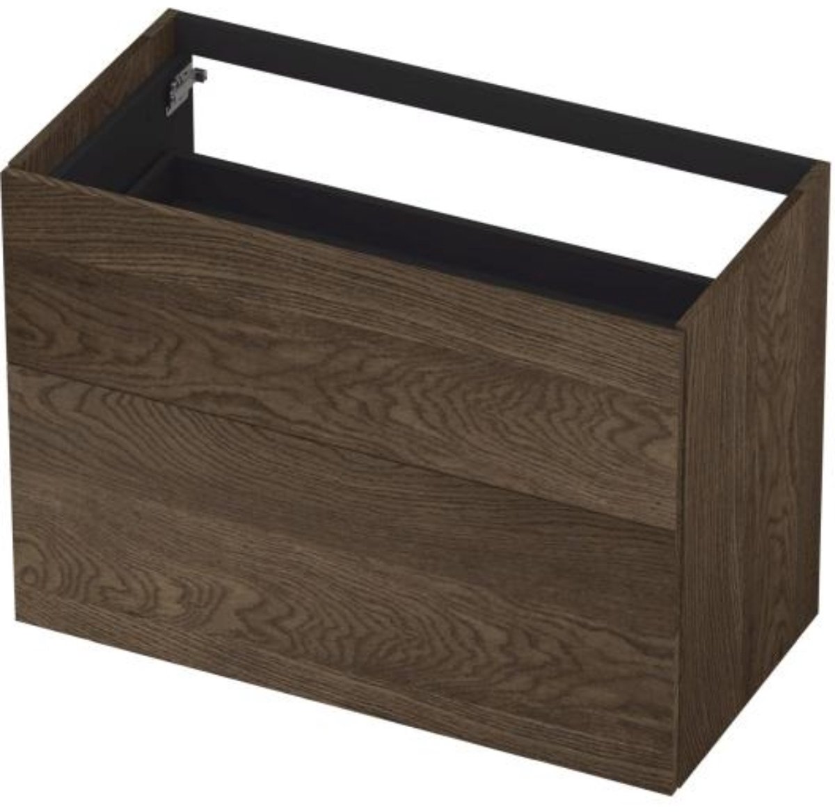 INK - Onderkast 2 Laden Push To Bestaande Uit: - 900x450x650 Mm - Massief Eiken Charcoal