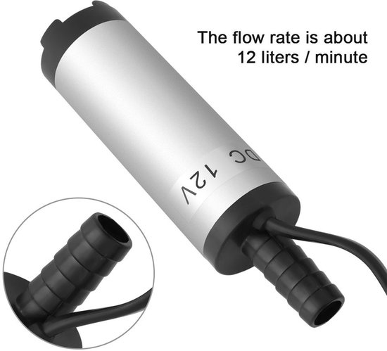 VT Goods - Rvs Waterpomp - Elektrische Diesel Pomp - Submersible Water Pump - 12V - Kerosine Pomp - Voor Agrarisch Gebruik - Staal van Merkloos — afbeelding 5