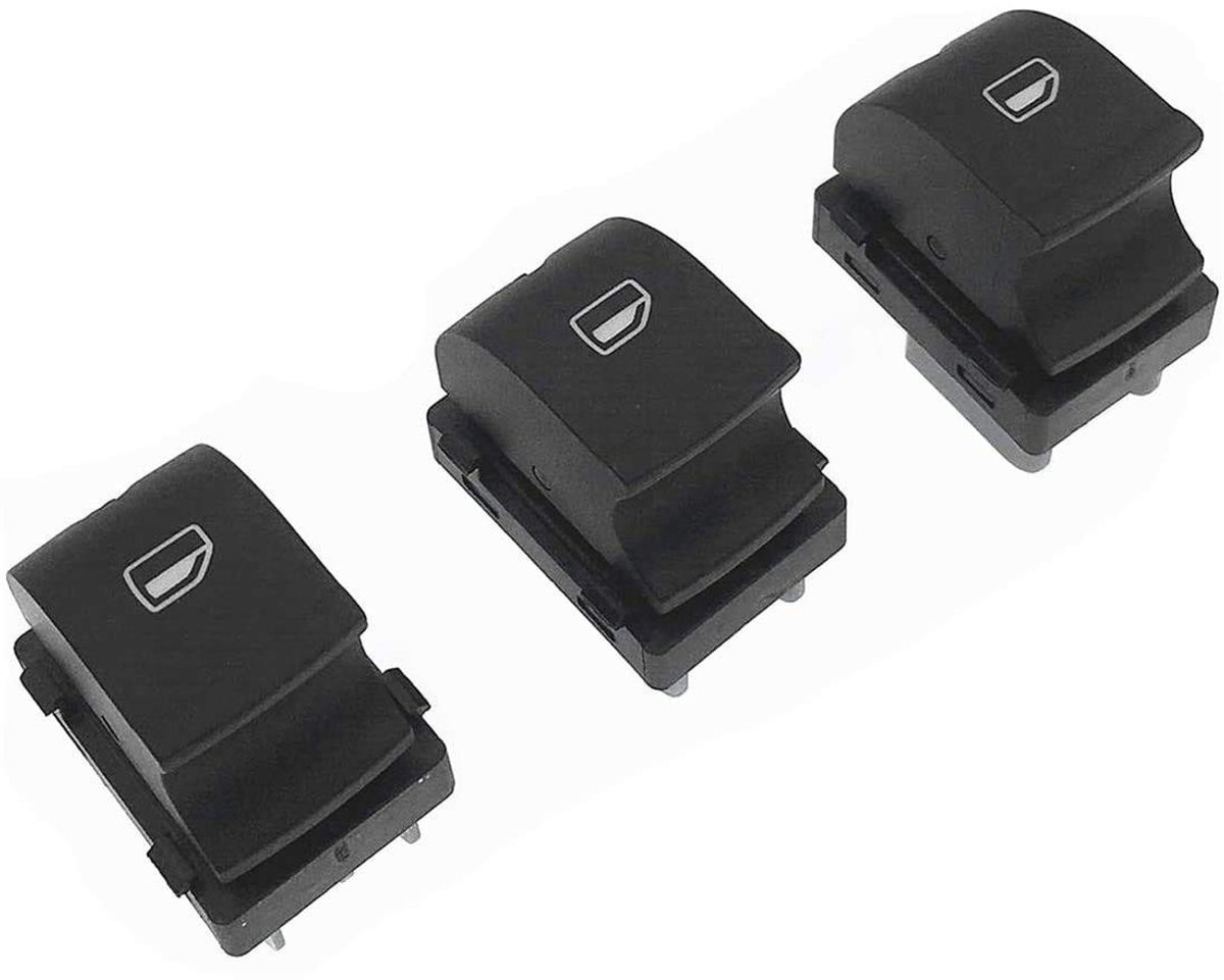 Livia home - Elektronische Raam Schakelaar - 3 Stuks - Verhoog je comfort - Kunststof - Vervangende Schakelaar - Voor Audi A3 A6 Q7 - 2004-2015