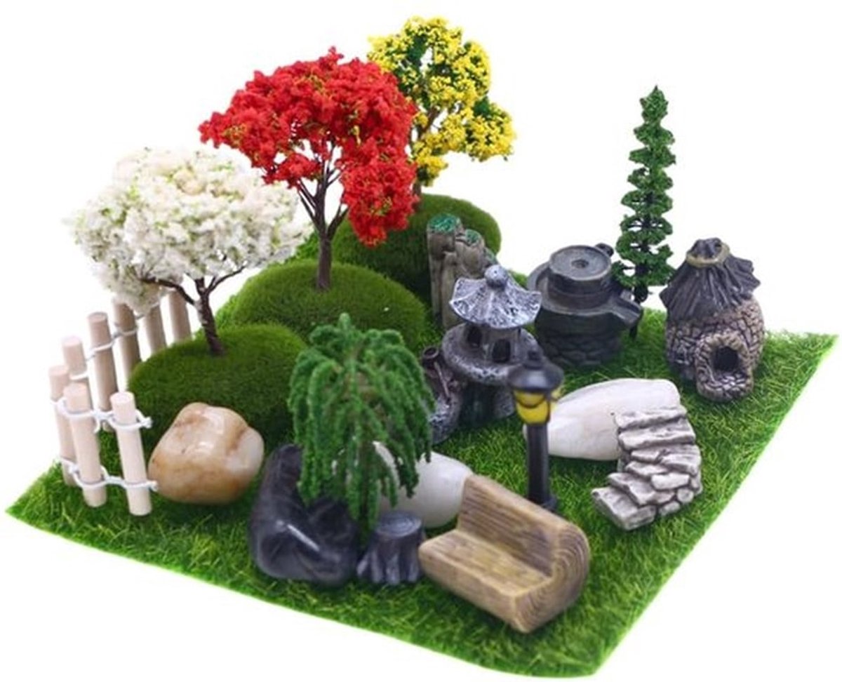 26 stuks Fairy Garden-accessoires Miniatuurtuinornamenten Kit DIY-benodigdheden