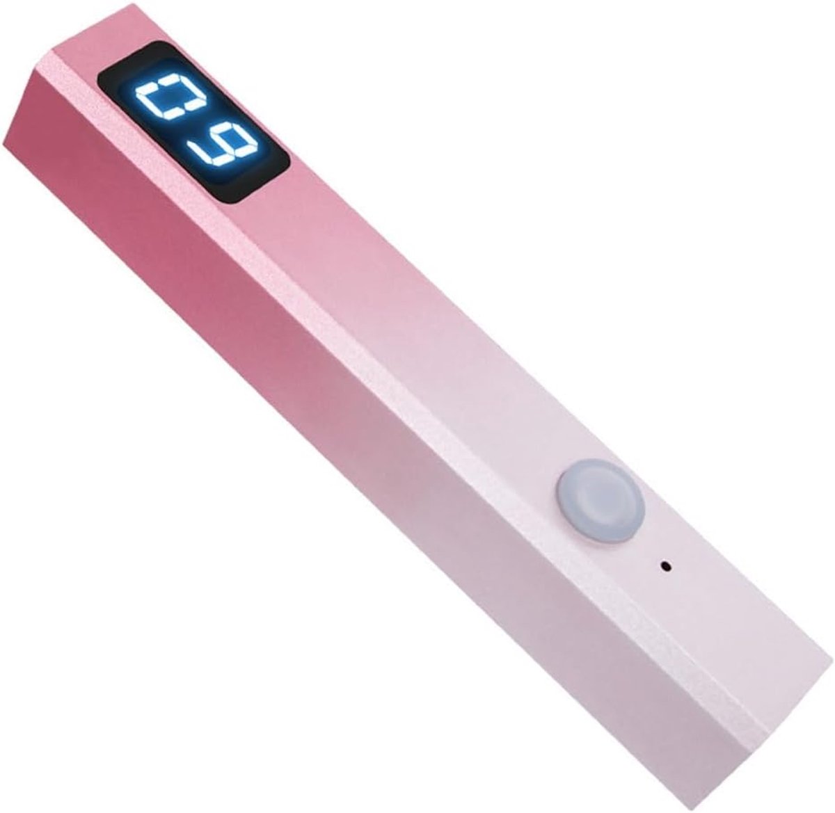 Draagbare nagellamp, kleine draagbare UV-lamp op batterijen met display (roze)