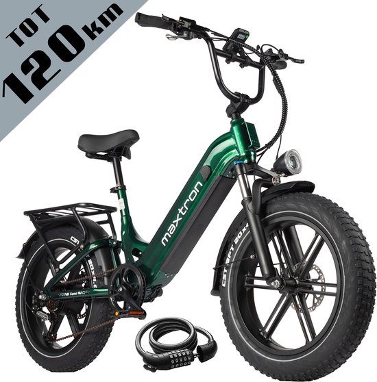Elektrische fatbike 20 inch vankel Camel 48V 250W motor 864Wh accu 120 km actieradius Shimano 7 versnellingen