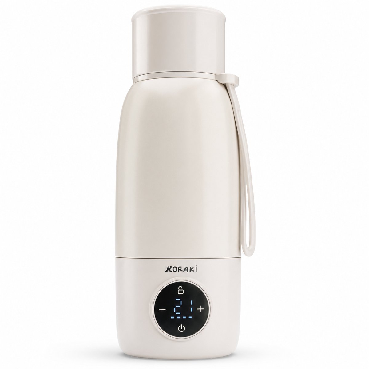 Koraki® Thermosfles Flessenwarmer - Draadloze Flesverwarmer - Voor onderweg - 500ml