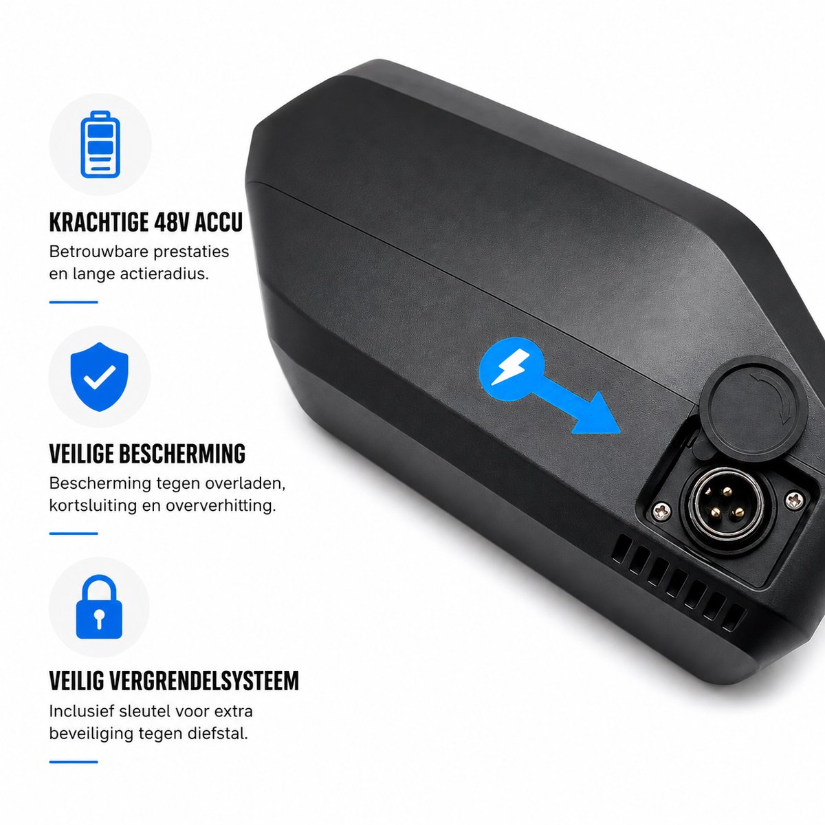 V20 Pro Fatbike Accu – 48V 15.6 Ah E-Bike Batterij – 5 Pins – Elektrische Fiets Accu – foto 3