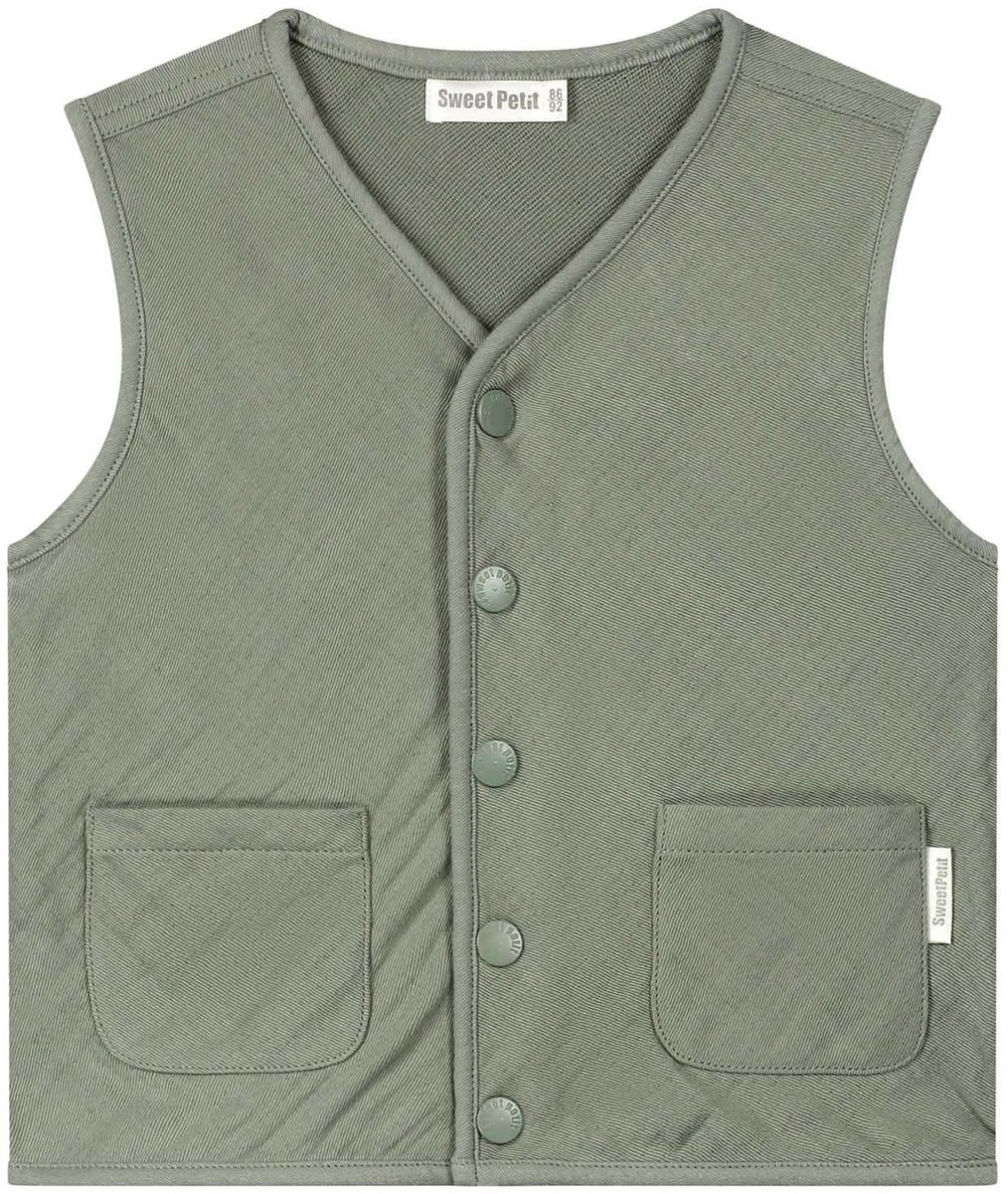 Sweet Petit baby gilet - Jongens - Groen - Maat 62/68