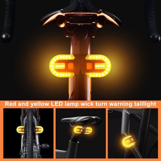 Richtingaanwijzer Fiets - Knipperlicht - achterlicht - fietslamp - 5 standen - Fietsachterlicht met richtingaanwijzer - draadloze afstandsbediening - Fietsverlichting — afbeelding 5